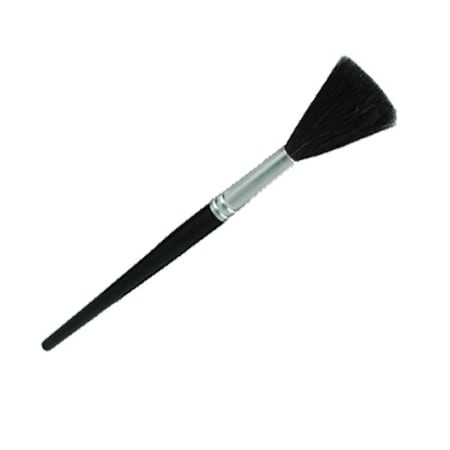 Gordon Brush Round Black Goat Hair Flat Trim Fingerprint Brush, PK12 0182-00001